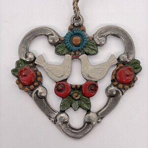 Kuhn Zinn 93% Pewter Hand Painted Ornament